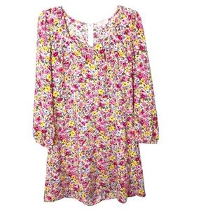 Ann Taylor Loft Outlet Women's Floral Long Sleeve Dress w/Back Zip
